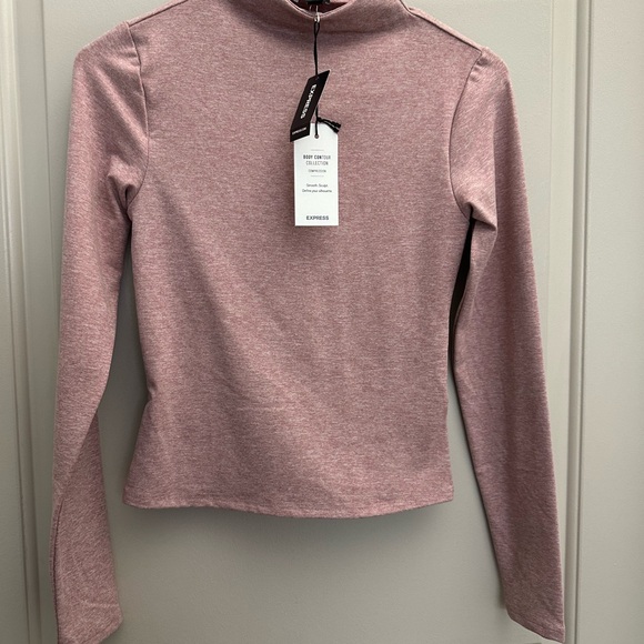 Express Body Contour Cozy Mock Neck Top - Picture 3 of 14